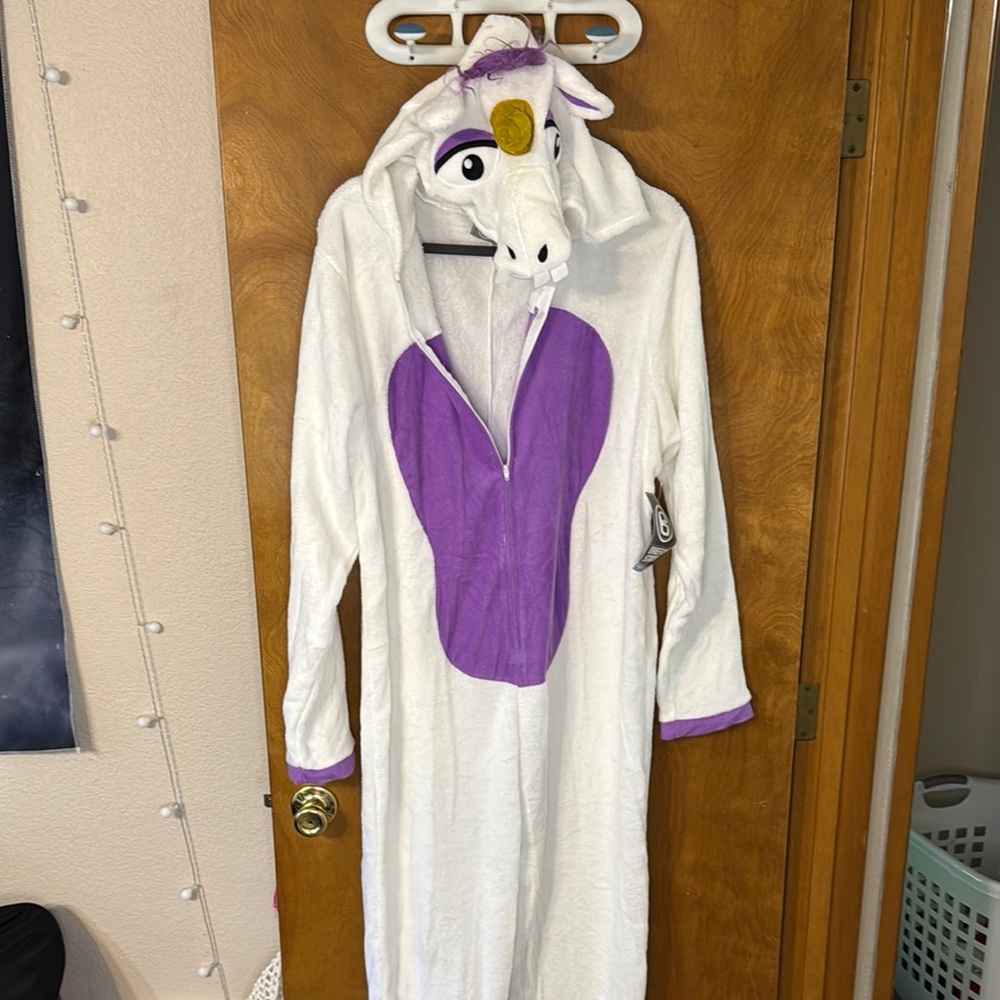 White and Purple Unicorn Onesie
